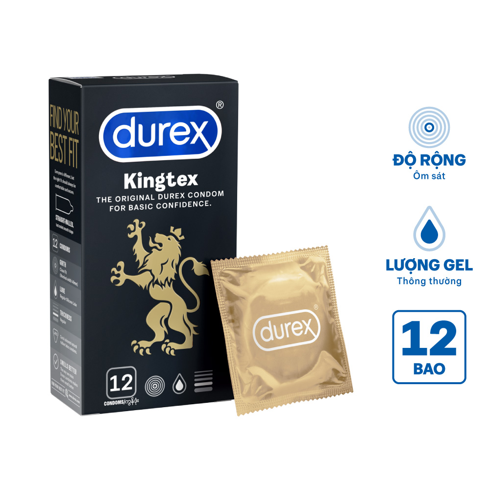 Bao Cao Su Durex Kingtex (Hộp 12 Cái)