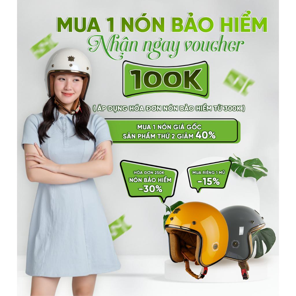 Mũ bảo hiểm 3/4 Royal M139 kính âm chính hãng thời trang nam nữ Fm Style 22120635