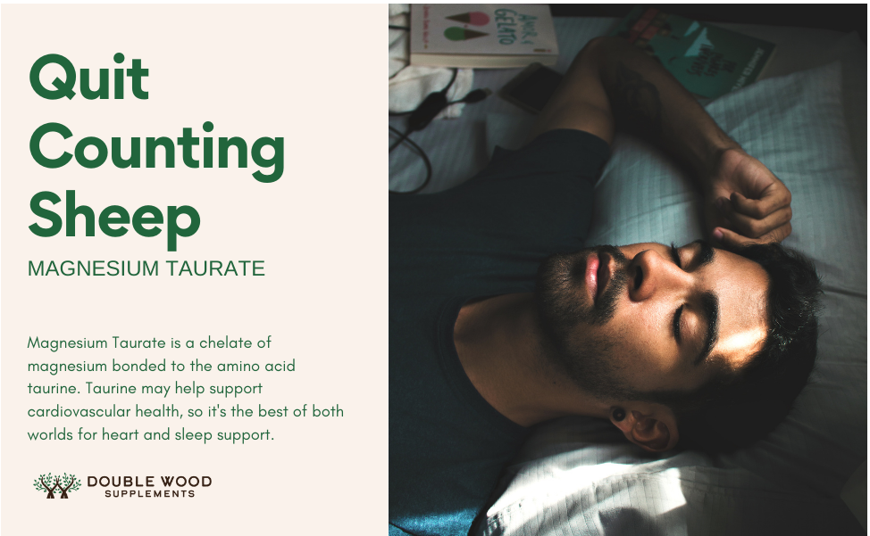 Magnesium Taurate Supplement for Sleep, Calming, and Overall Support - 1,500mg, Manufactured in USA, 120 capsules