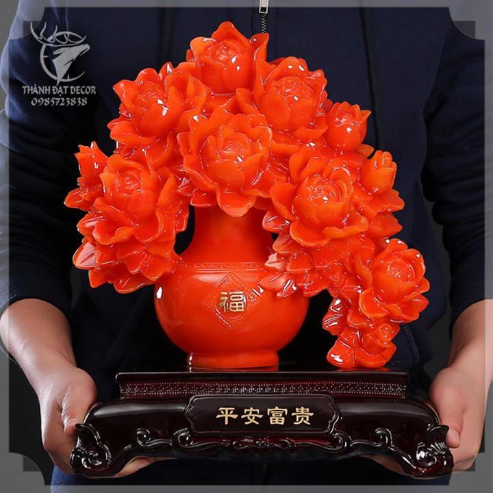 Tượng Hoa Mẫu Đơn Phong Thuỷ , Quà Tặng Tân Gia Khai Trương Sinh Nhật