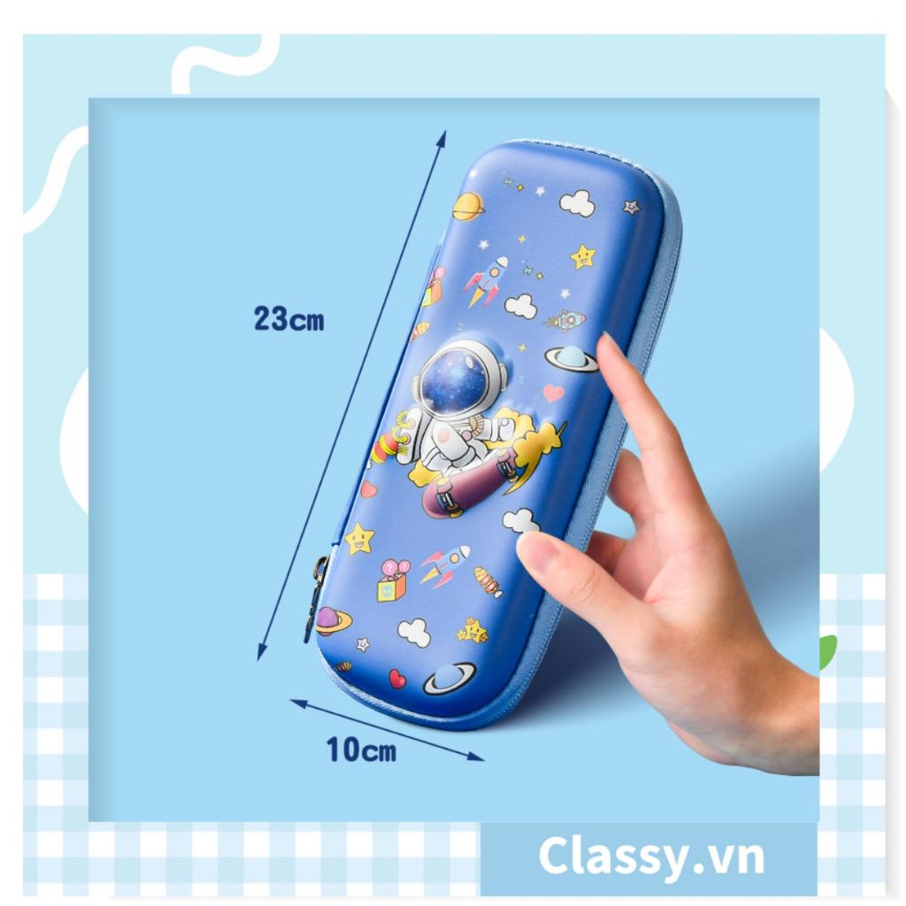 Hộp đựng bút văn phòng phẩm Classy chất liệu Silicon dẻo, siêu bền, màu pastel đính họa tiết hoạt hình ngộ nghĩnh PK922