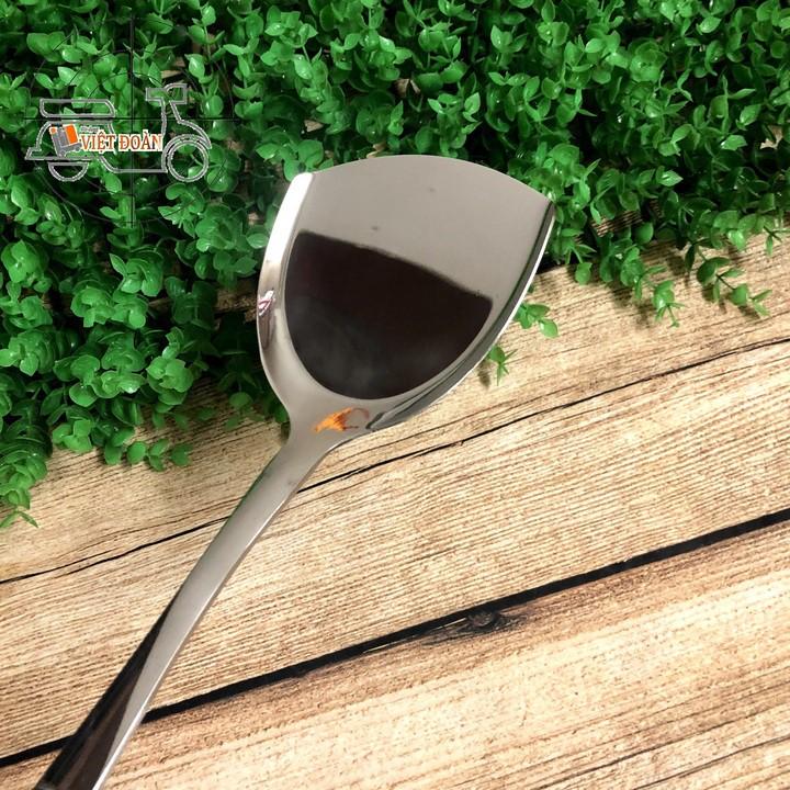Sạn Xẻng INOX cán Bông 32cm. Dụng cụ thiết yếu làm bếp Muỗng Vá Sạn Xẻng Vợt dùng chiên xào nấu