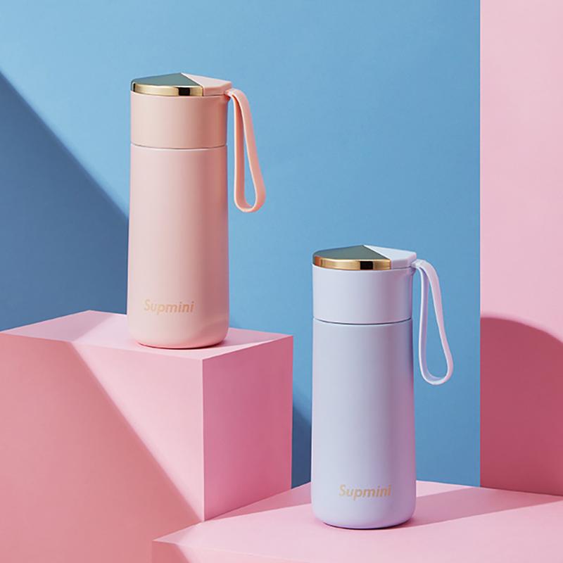Mini Hồng 180Ml Di Động Bình Giữ Nhiệt Trẻ Em Cách Nhiệt Cup 304 Thép Không Gỉ Tumbler Du Lịch Cốc Cà Phê Termo Acero Inoxidable