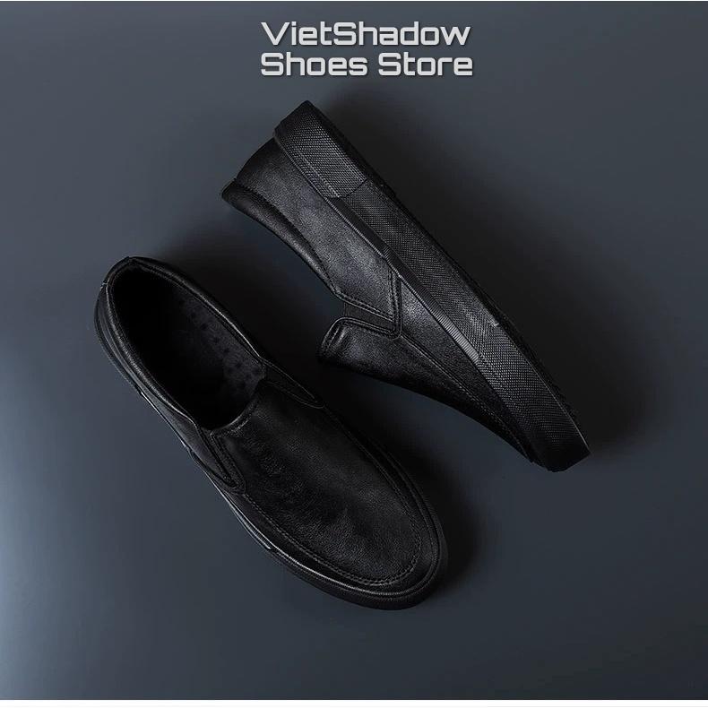 Giày lười nam slip on thương hiệu Shanbu - Chất liệu da PU, đế cao su 4 màu tuyệt đẹp - Mã SP 21879M/21318