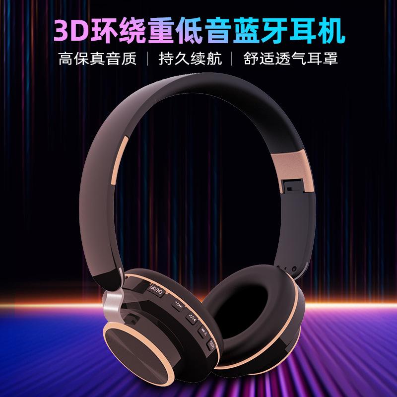 Giá thấp nhất mới gắn trên đầu Tai nghe Bluetooth thể thao không dây loa siêu trầm âm thanh nổi thẻ cắm điện thoại di động tai nghe máy tính