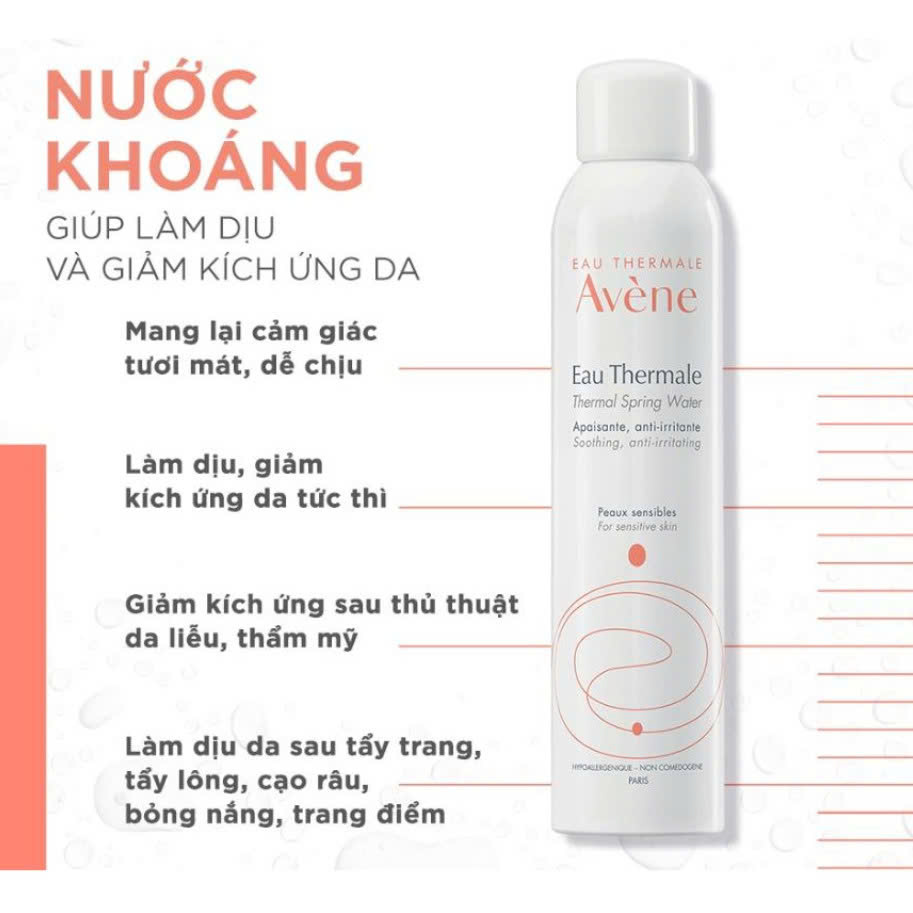 Xịt khoáng làm dịu, chống kích ứng da Avène Thermal Spring Water 300ml