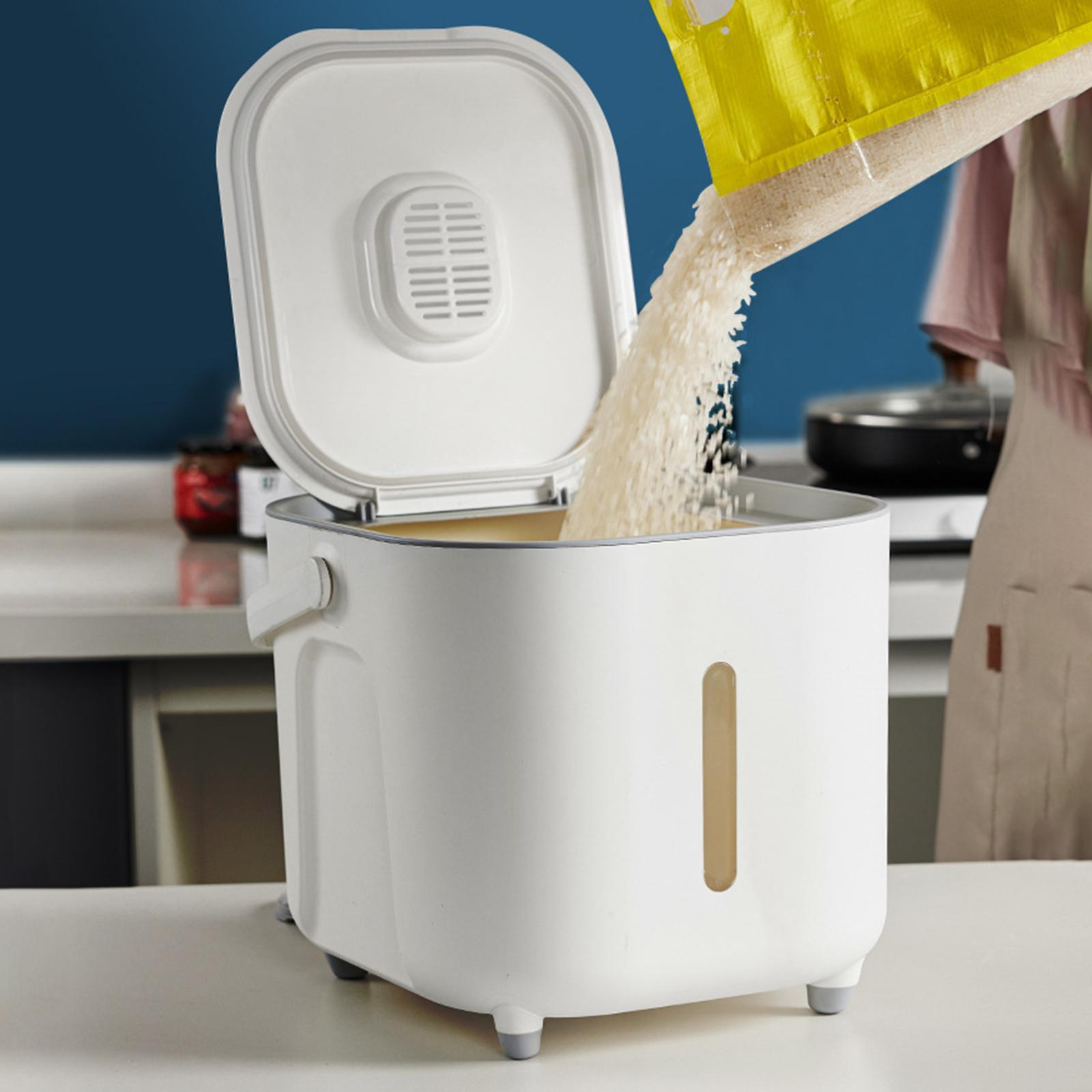 Multipurpose Rice Storage Bin Cereal Container Dispenser for Rice Flour Nuts
