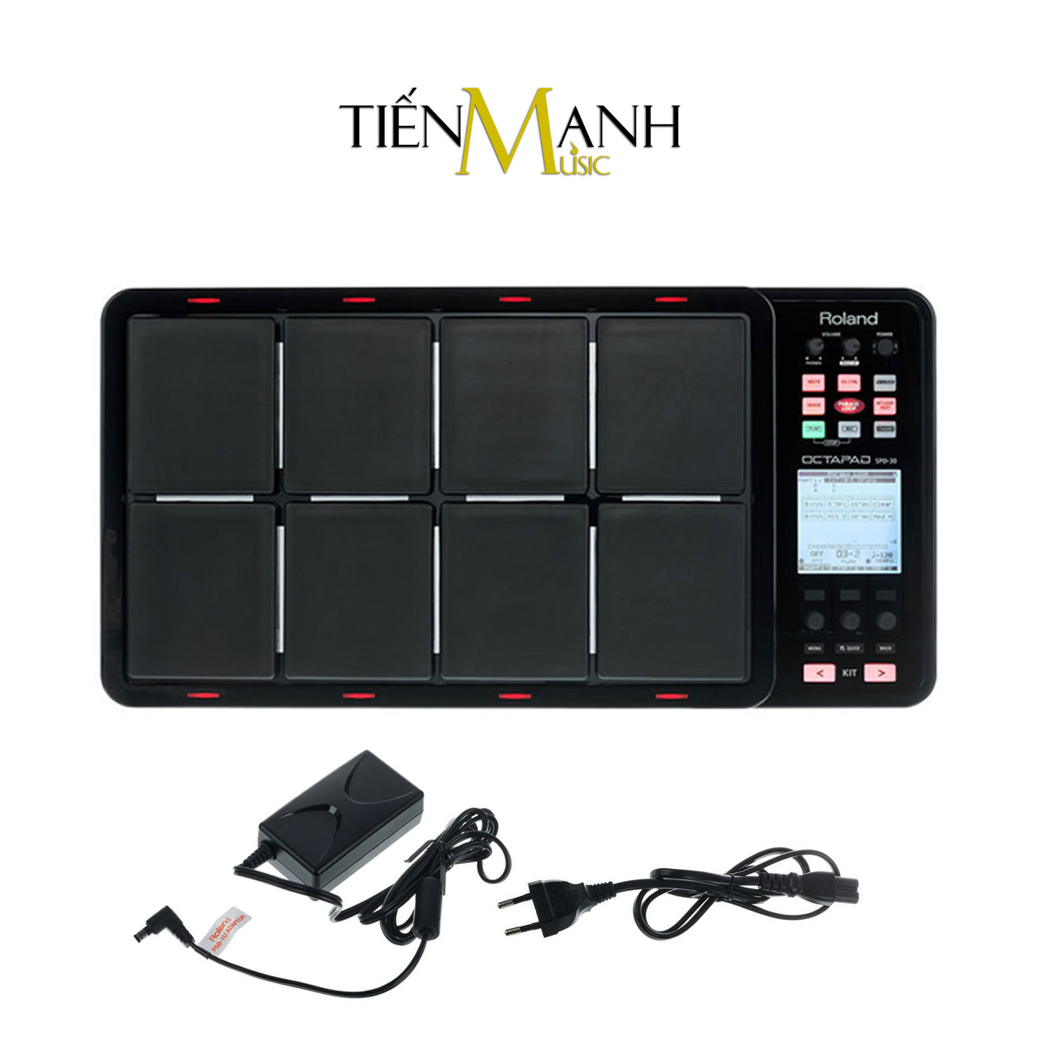 [Màu Đen] Roland SPD-30 Bộ Trống điện tử 8 Mặt SPD30 Octapad - Electronic Drum 8 Pad Ultra Portable Digital SPD 30 Hàng Chính Hãng - Kèm Móng Gẩy DreamMaker