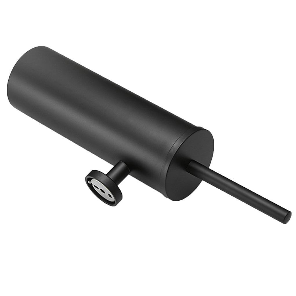 Wall Mounted Toilet Brush Detachable Brush Head for Bathroom black matte