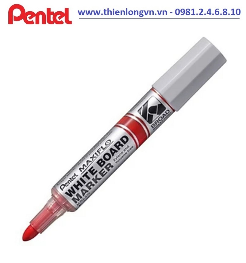 Bút viết bảng bấm Pentel MWL5M mực đỏ