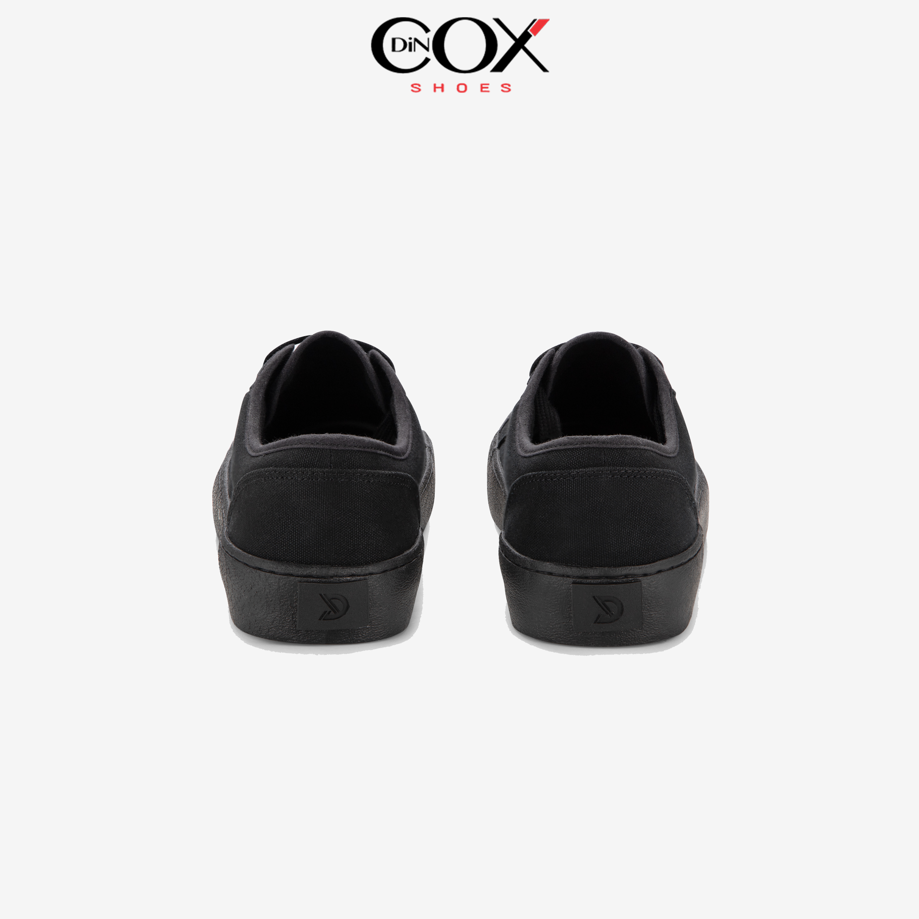 Giày Sneaker Vải Canvas Nam Nữ E18 Black Dincox