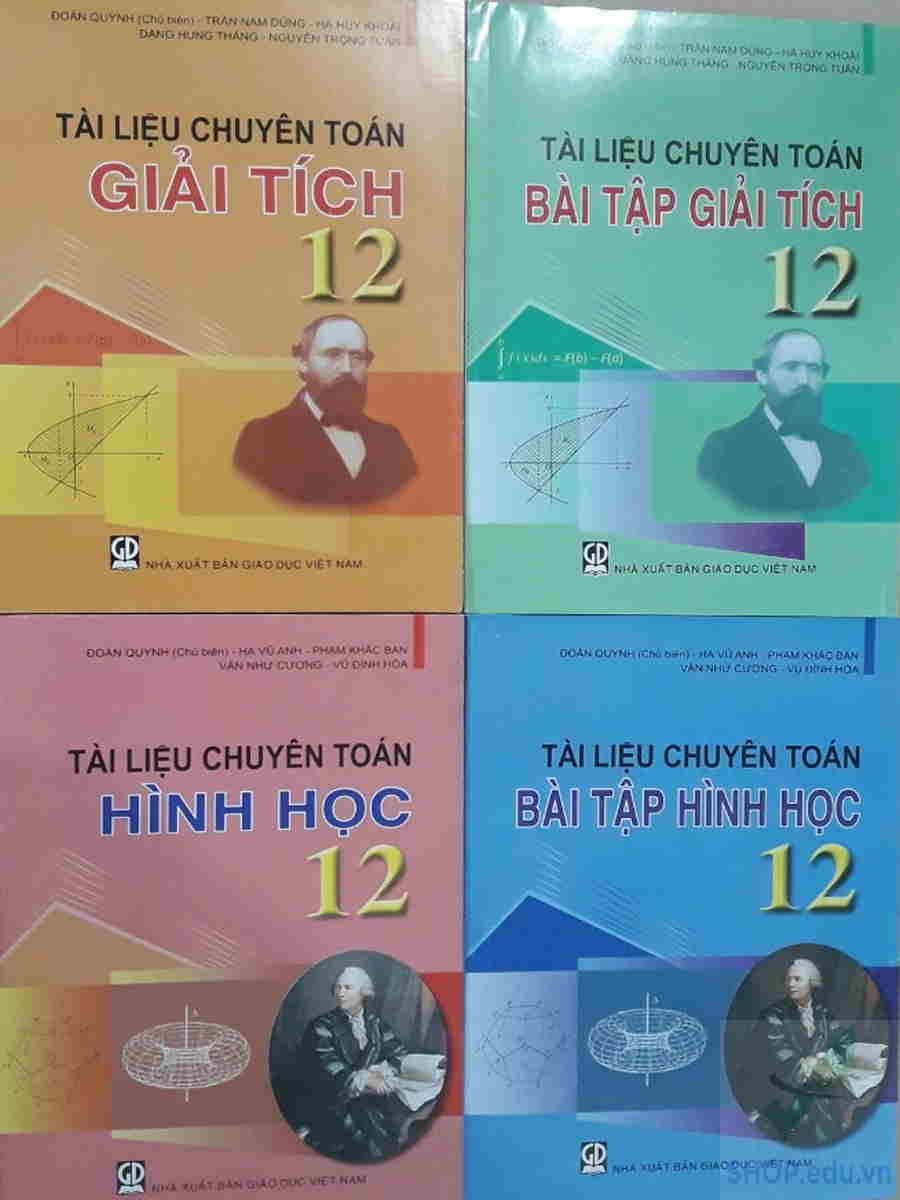 Combo sách - Tài liệu chuyên toán 12 (trọn bộ 4 cuốn)