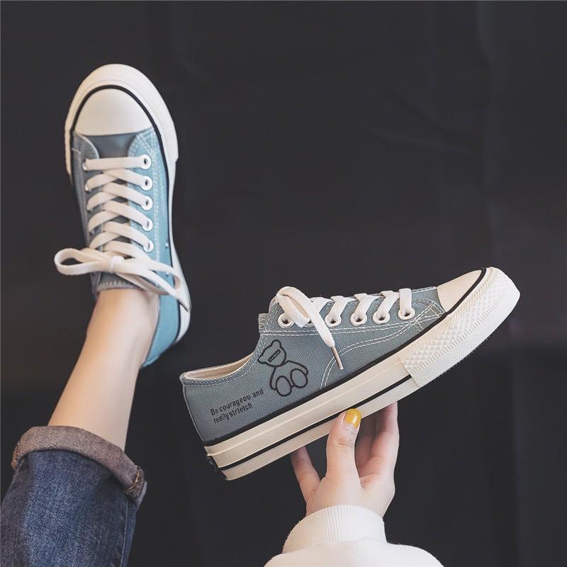 Giày thể thao nữ MWC giày sneaker nữ vải in hình cute đế bằng năng động NUTT - 0545