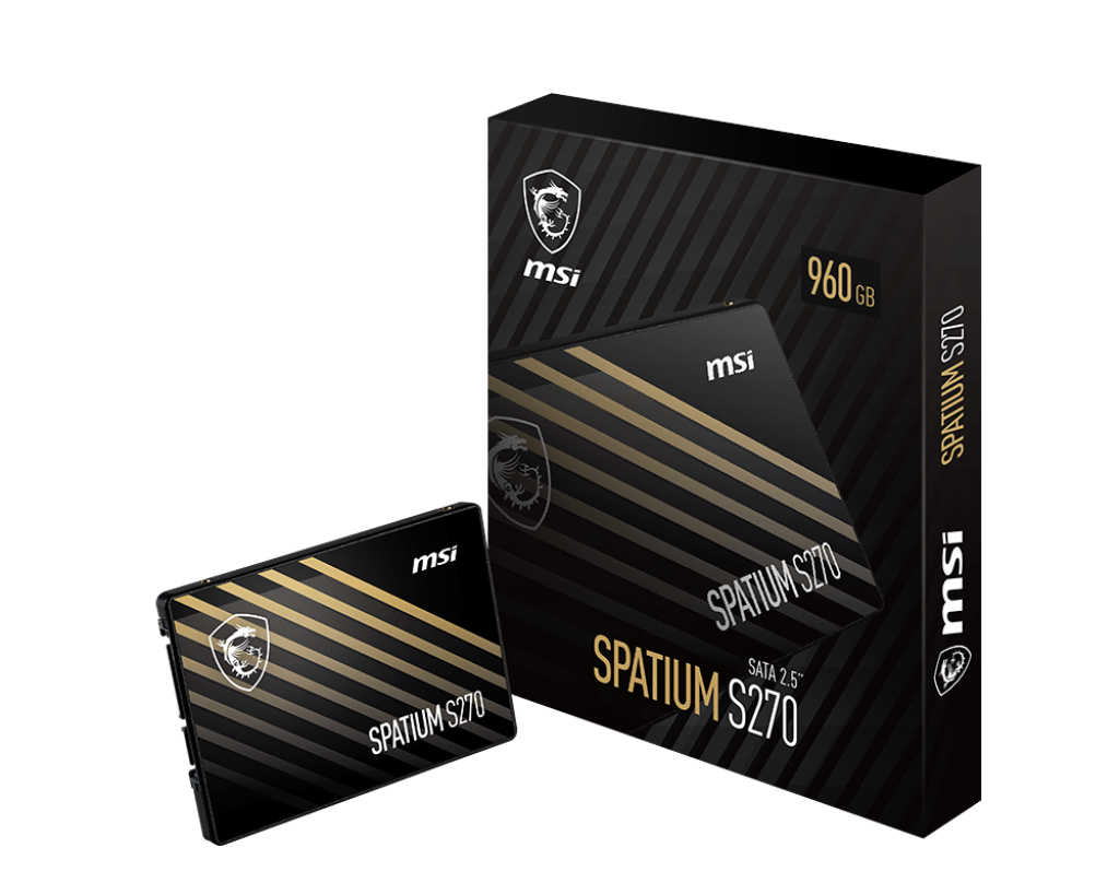 Ổ cứng SSD MSI SPATIUM S270 | Kết nối SATA III | 2.5 Inch | Read 500MB/s - Write 450MB/s | Bảo hành 3 năm | Hàng Chính Hãng