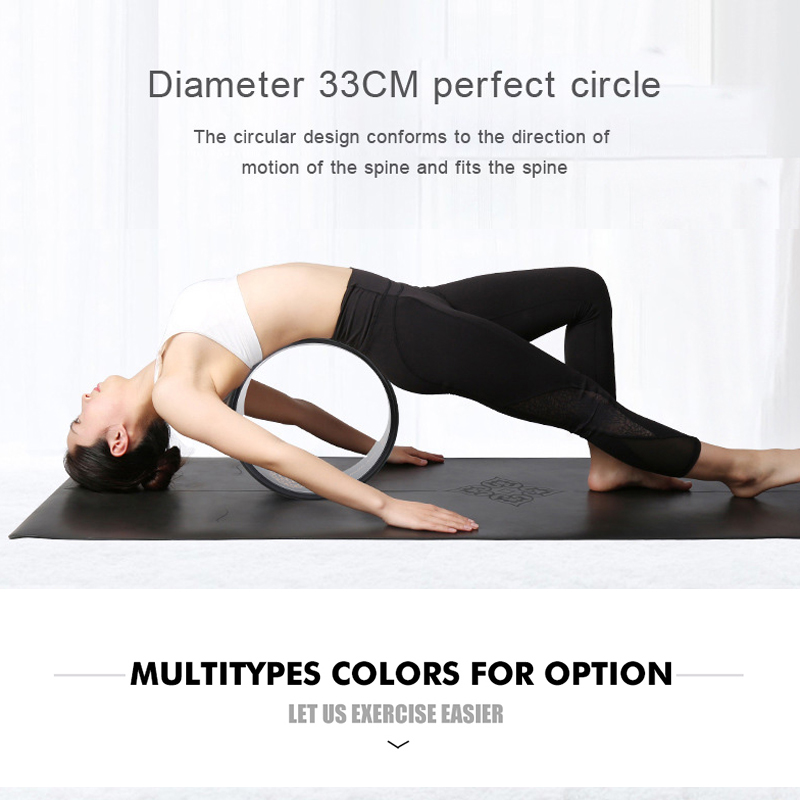 Vòng Tập Yoga PU Có In Hoa Văn - YOGA QG, Khung Nhựa ABS Bọc PU Cao Cấp, Chịu Lực Tốt, Kích Thước 33x13cm