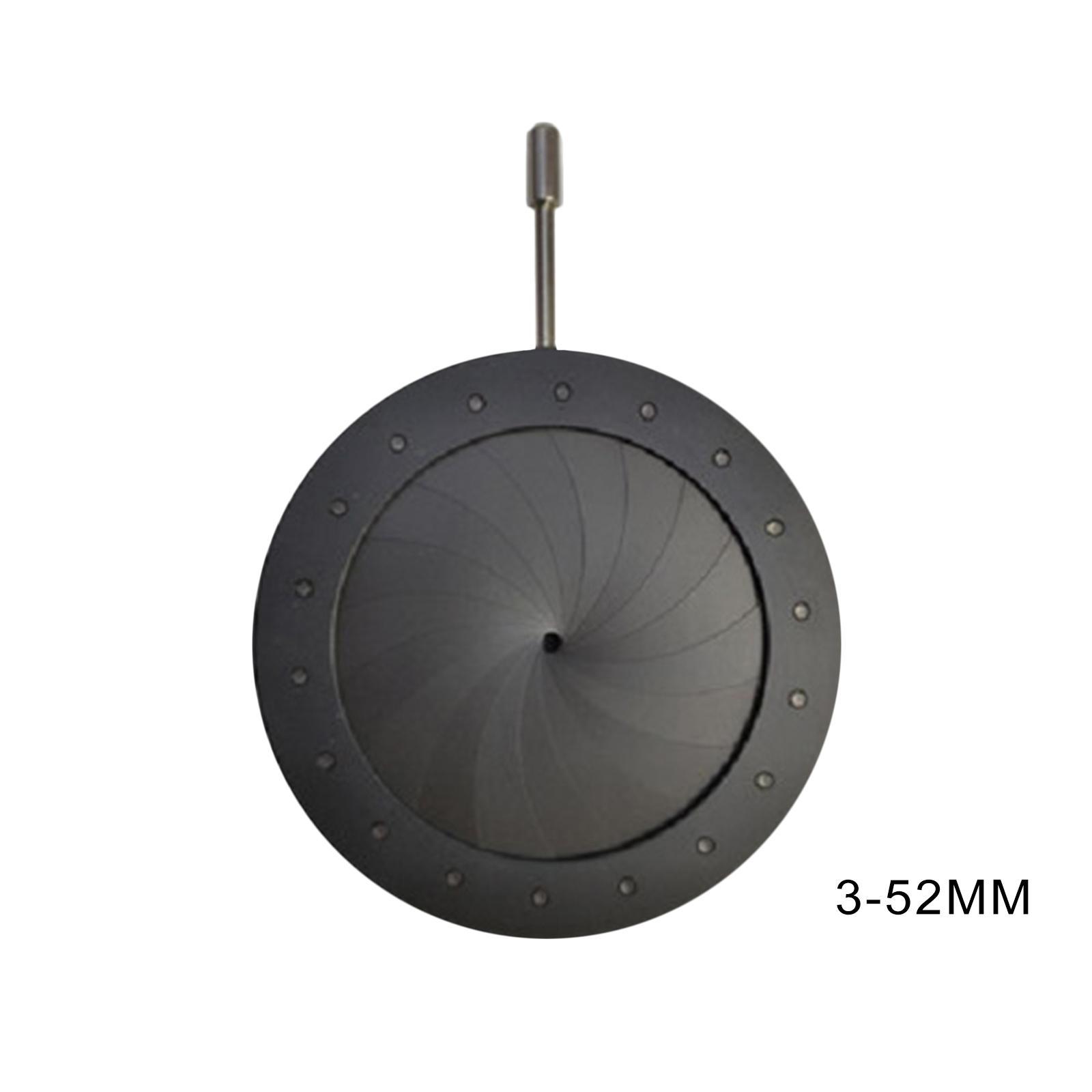 Replace Mechanical Iris Aperture Diaphragm 1-3-52MM Adjustable Optical Diaphragm Condenser Parts Zoom Optical Optical Diaphragm for Camera