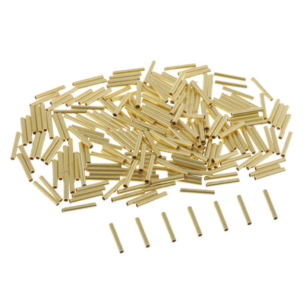 200pcs Single Barrel Crimping Sleeves Copper Tube Inside Diameter 1.0mm