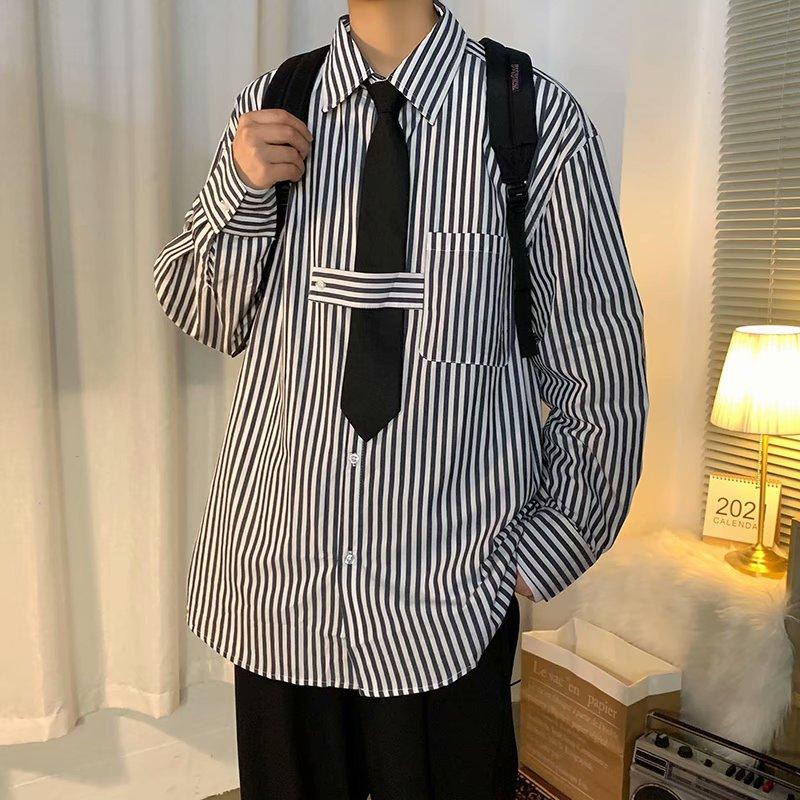 Áo Sơ Mi Kẻ Sọc Thời Trang Hàn Quốc 2021 Size M-3Xl