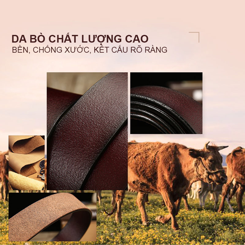 Dây nịt nam, dây thắt lưng nam da bò NIKITA - DL1112