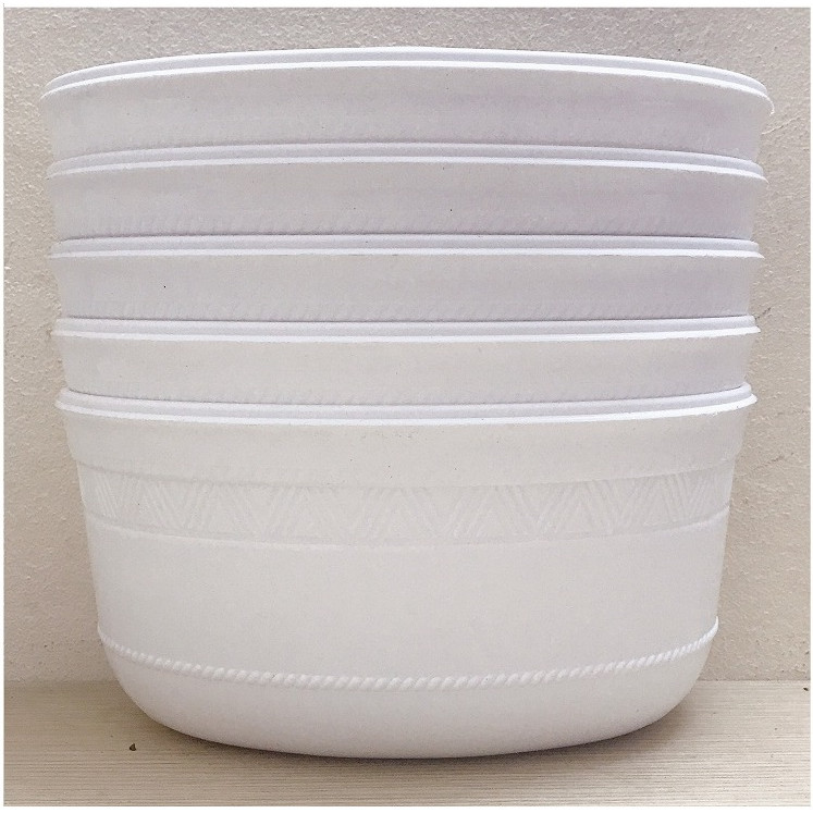 5 Chậu Ốp Tường Bán Nguyệt Trồng Hoa Màu Trắng No: 280x140x160