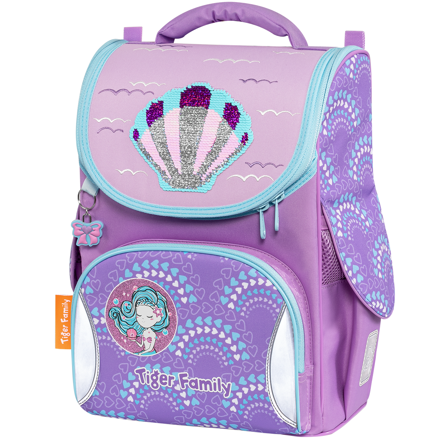 Cặp Chống Gù Nature Quest Schoolbag Pro - Lilac Beach - Sequins - Tiger Family TGNQ-088A