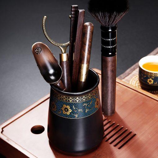 Bộ Ấm Chén Pha Trà Đạo Cối Xay Trung Quốc Đẹp Độc Lạ Xanh Đen Trắng Bảo Hành 30 Ngày Sương Mai