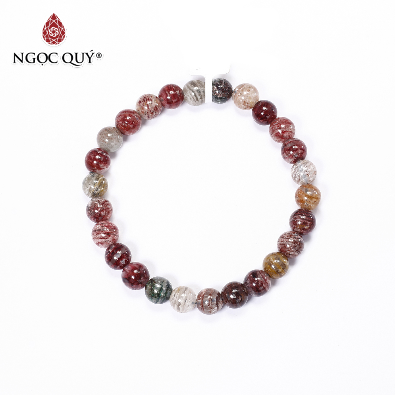 Vòng tay đá ưu linh đa sắc size hạt 8mm - Ngọc Quý Gemstones