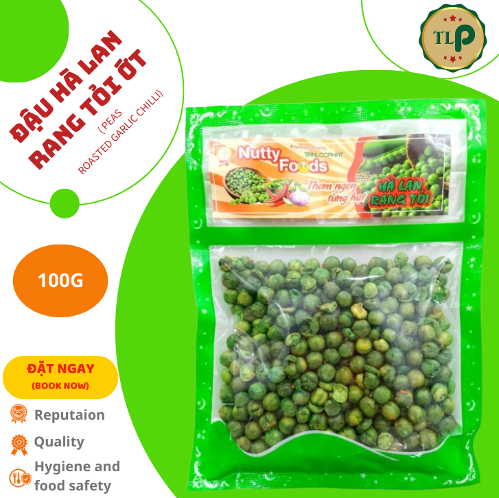 ĐẬU HÀ LAN TỎI ỚT TÂN LỘC PHÁT - BỊCH 100G