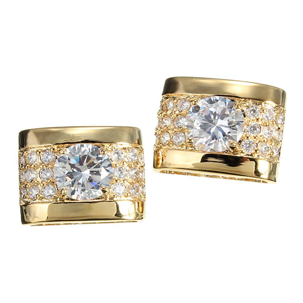 Unique Mens Brass Rectangle Formal Cuff Links Fashion Male Gift