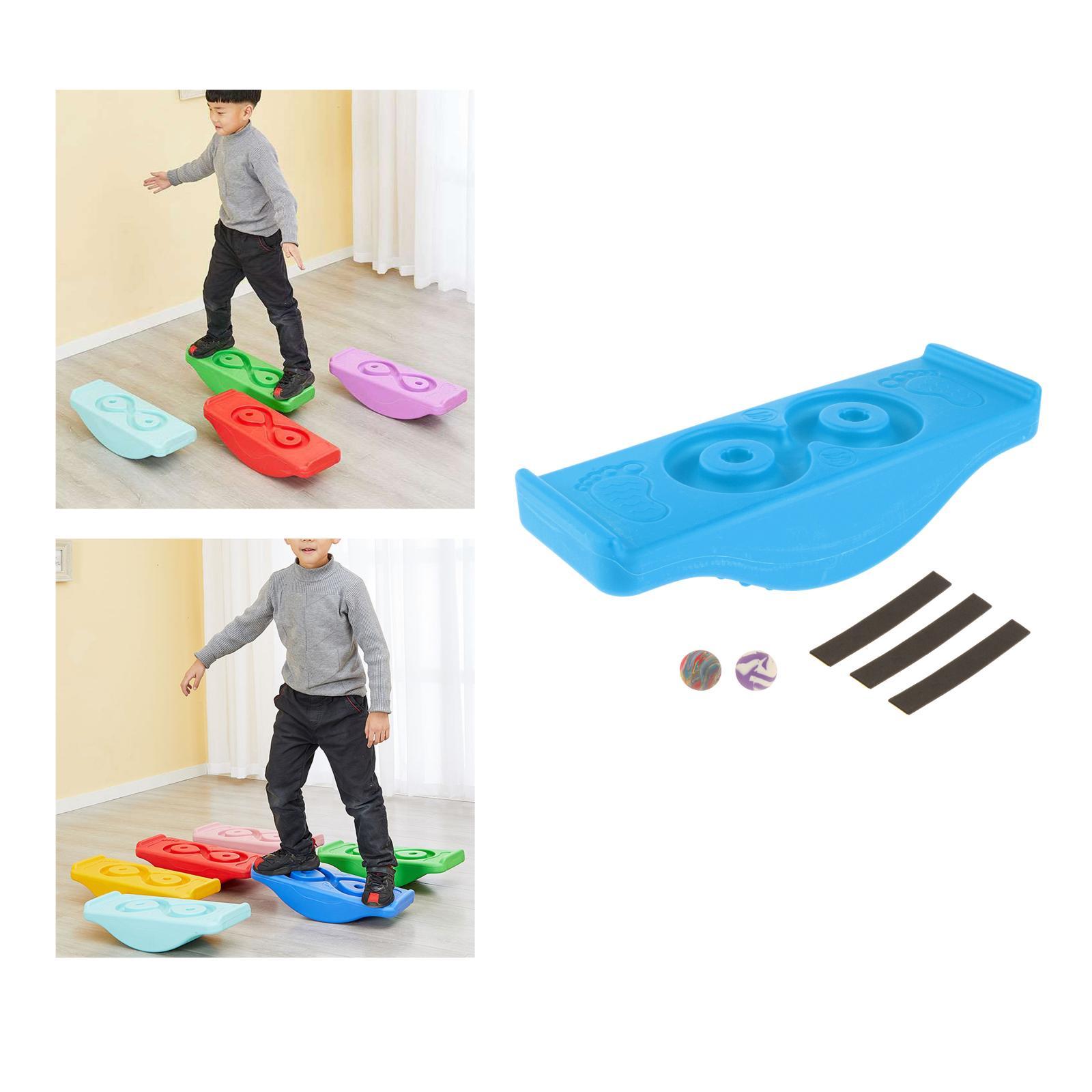 Plastic Wobble Balance Board Kids Rocker Board Toy w/ Antislip Strip