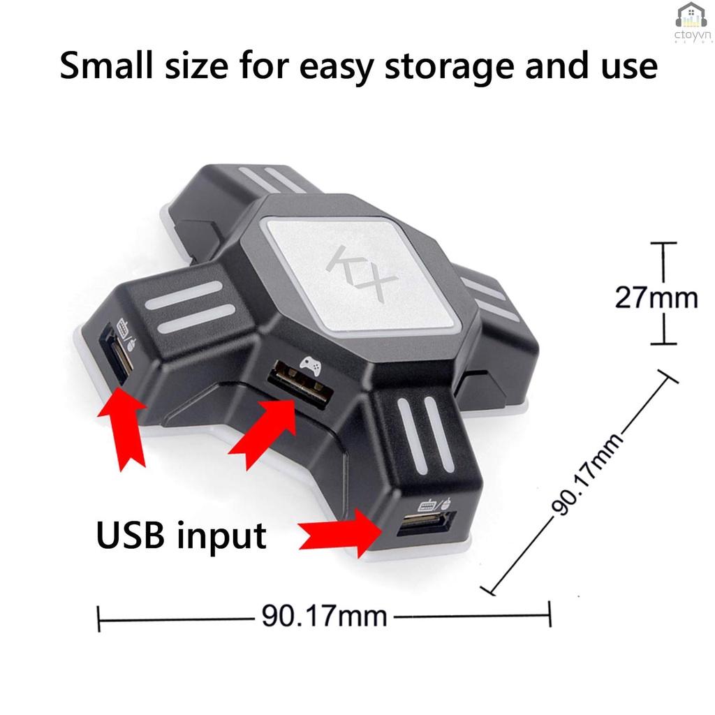 Đầu chuyển đổi chuột và bàn phím cho tay cầm chơi game Switch/X-box/PS5/P-S-4/PS3 KX