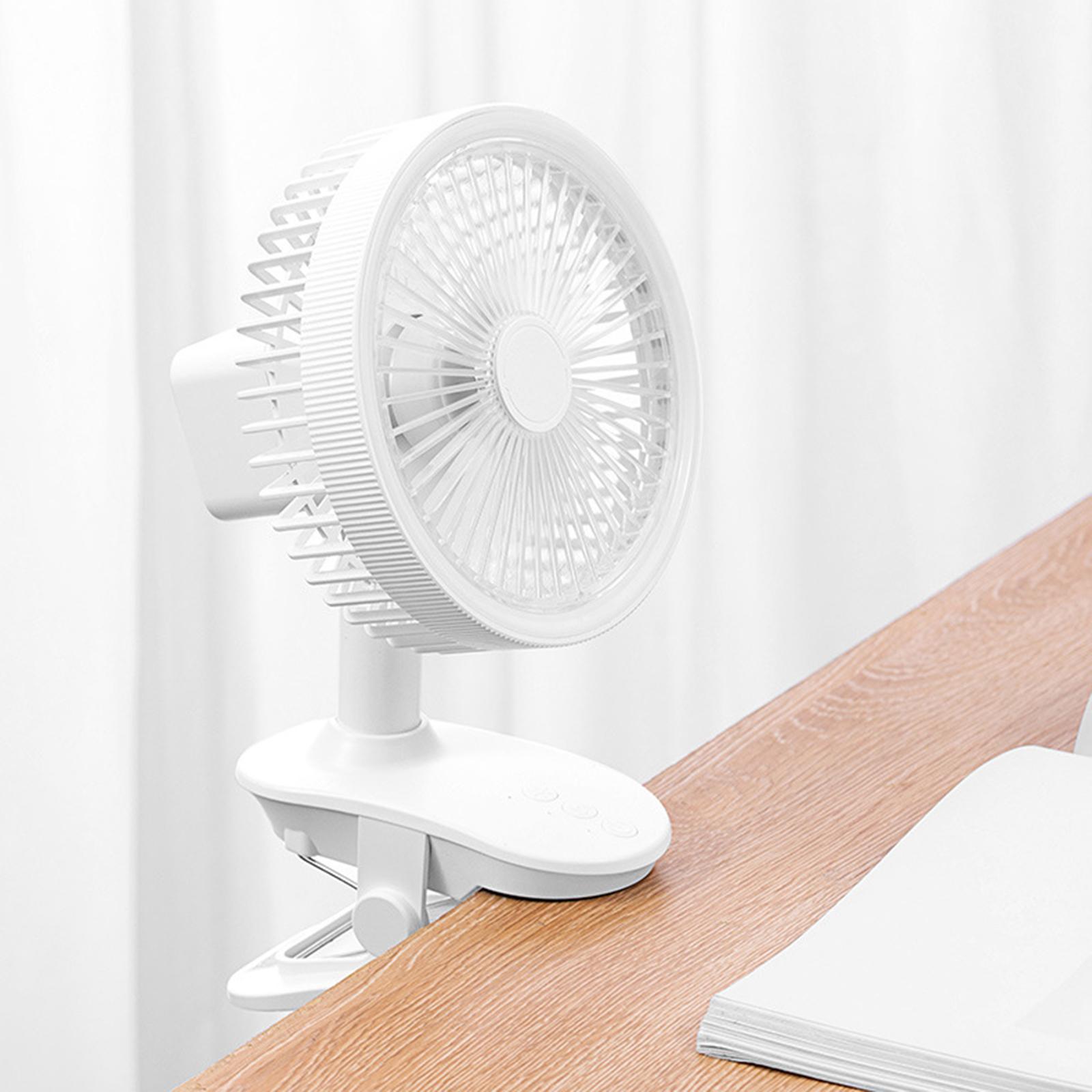 Adjustable Mini Clip Cooling Fan USB Desk Fan for Baby Stroller Indoor Outdoor 3D Shaking