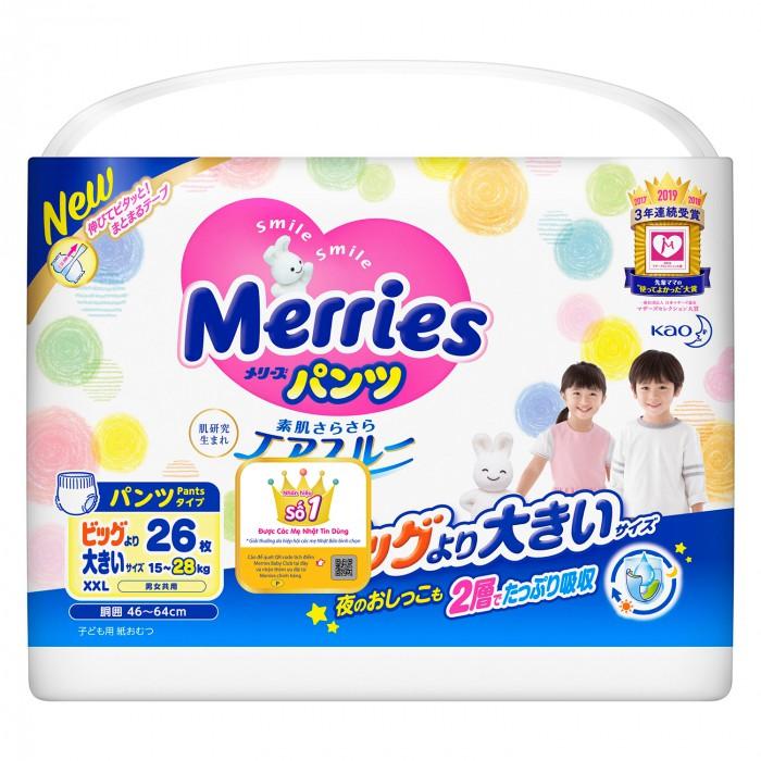 Tã quần Merries XXL26+2 miếng cho bé từ 12-28kg