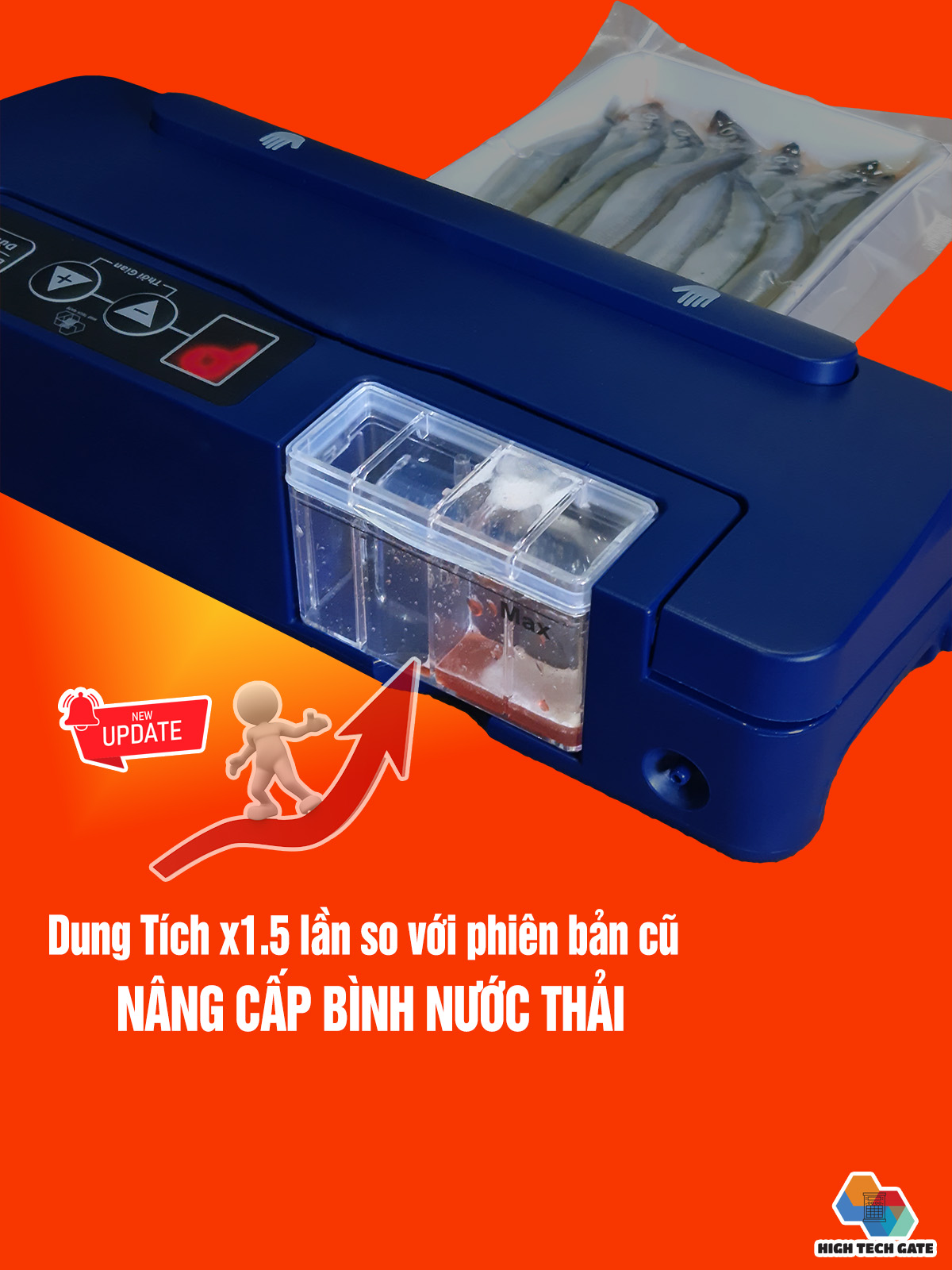 Máy Hút Chân Không Thực Phẩm TT68 Không Kén Túi, Ép Chân Không Khô và Ướt, Hàng Chính Hãng