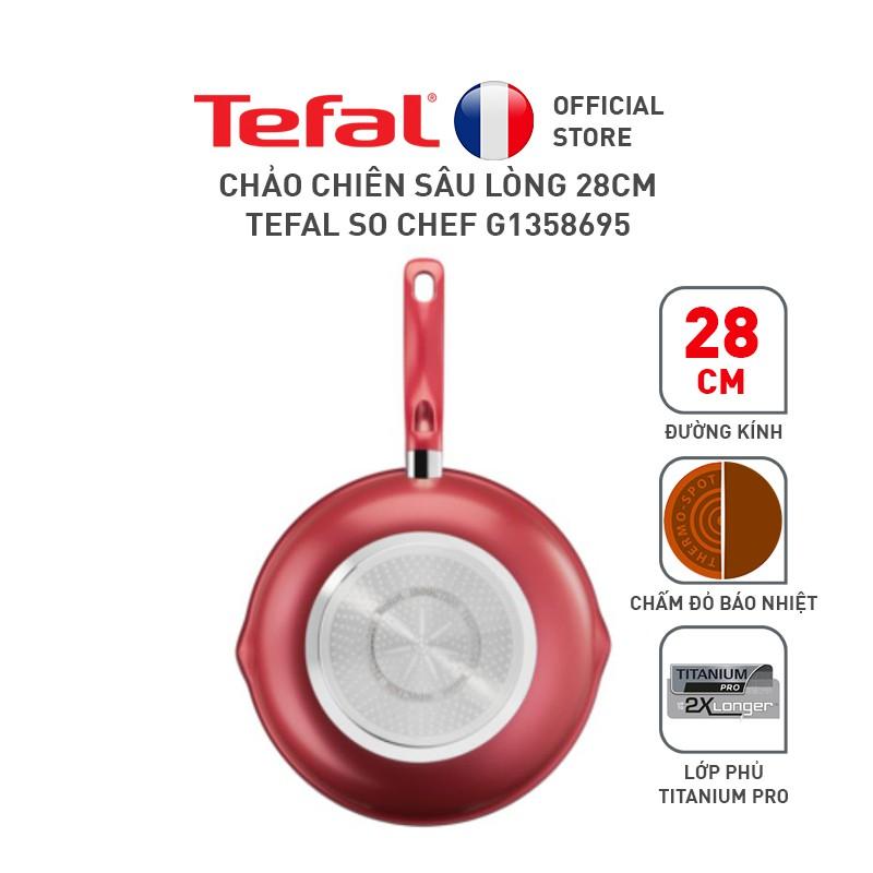 Chảo chiên lòng sâu Tefal So Chef 24cm, 28cm - Hàng Chính Hãng