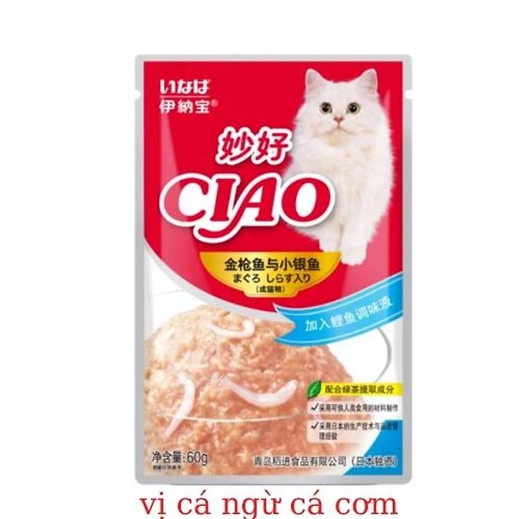 Pate Mèo Ciao (Set 5 Gói Mix Vị) Giúp Ổn Định Tiêu Hóa, Giảm Mùi Hôi Miệng, Chất Thải - Haimin Petshop