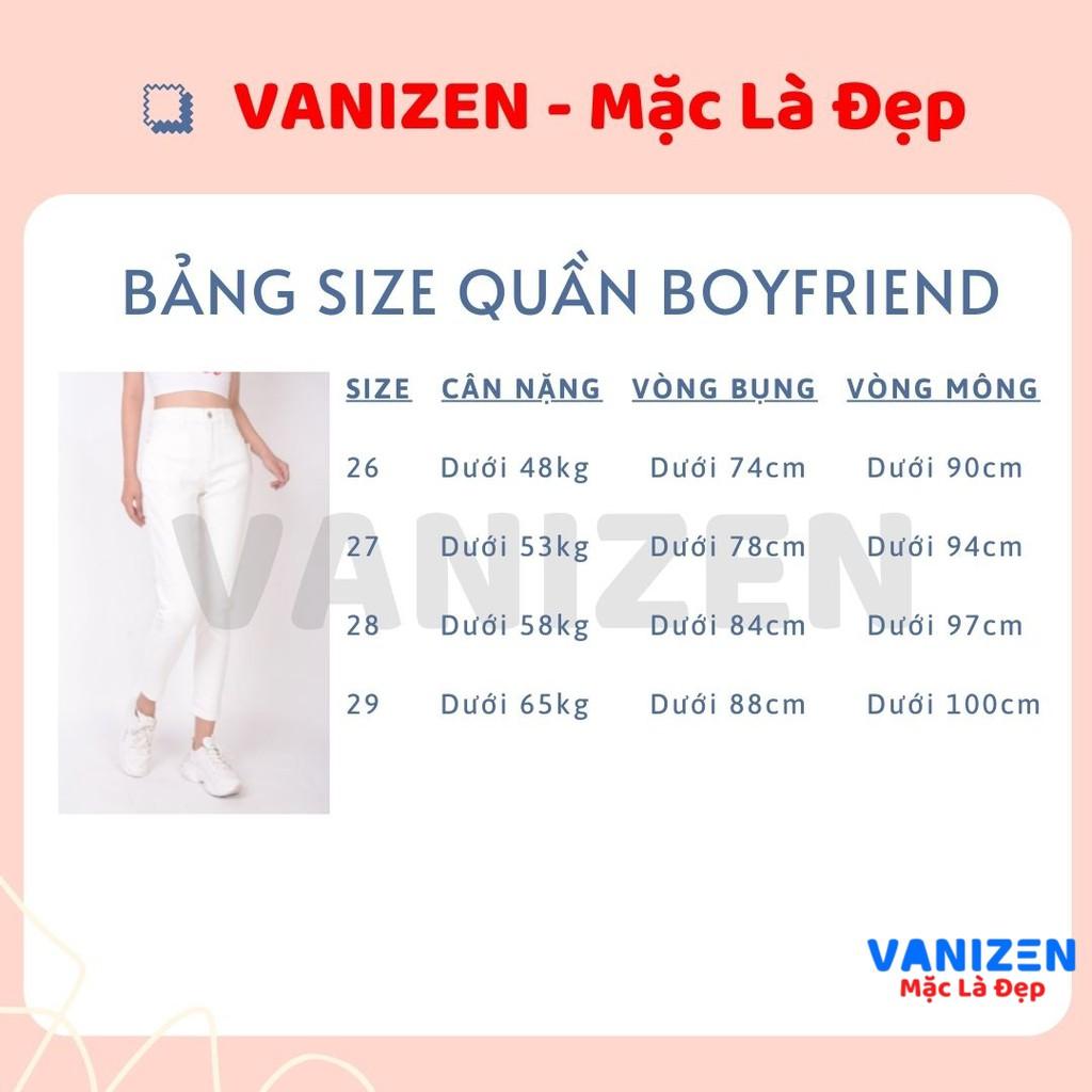 Quần jean nữ ống rộng baggy đẹp lưng cao cạp căn bản màu đen trắng trơn cao cấp mã 220 VANIZEN