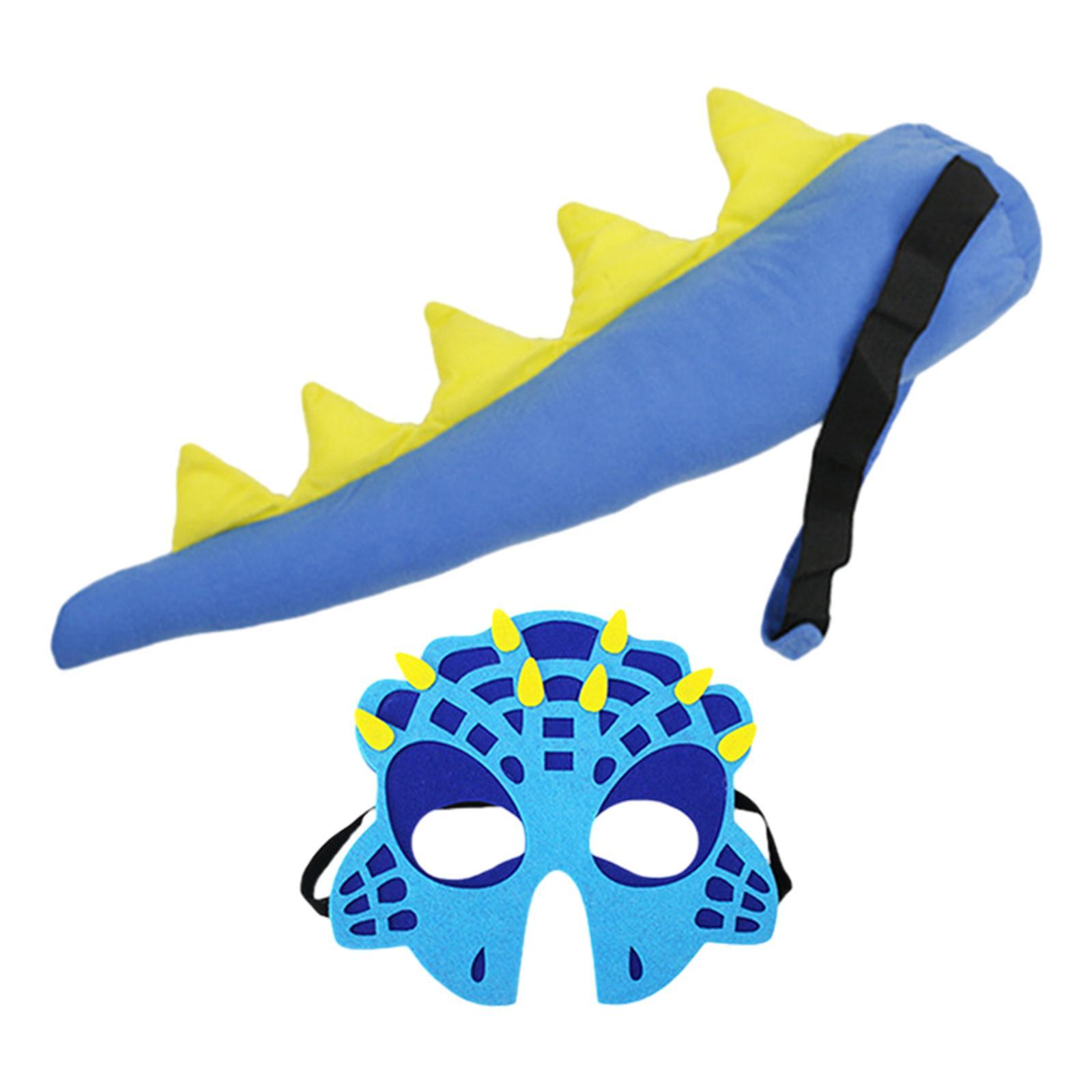 Dragon Costume for Kids Dinosaur Tail Sets Role Play Cosplay Imaginative Play Dinosaur for Carnival, Nightclub, Children