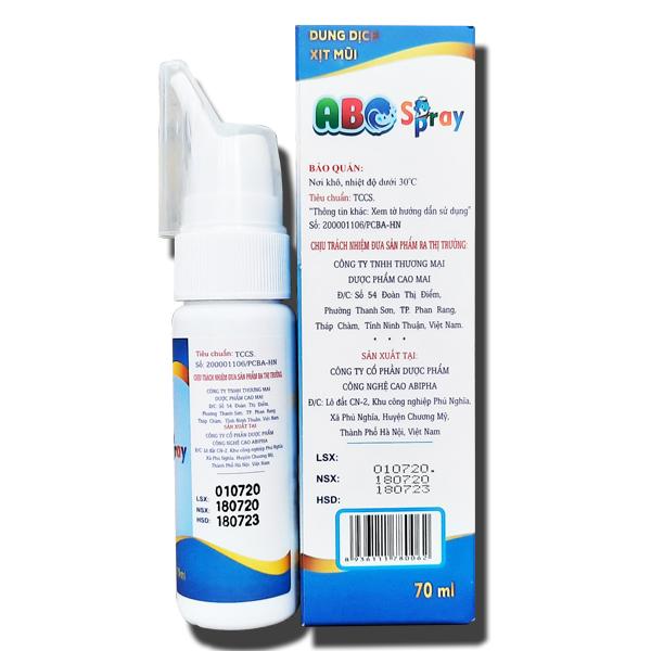 Dung dịch xịt mũi kháng viêm - ABC spray