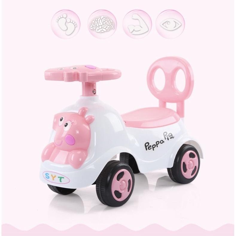 XE CHÒI CHÂN HEO PEPPA, XE CHÒI CHÂN THỎ CUTE CHO BÉ YÊU. - HEO TRẮNG XANH