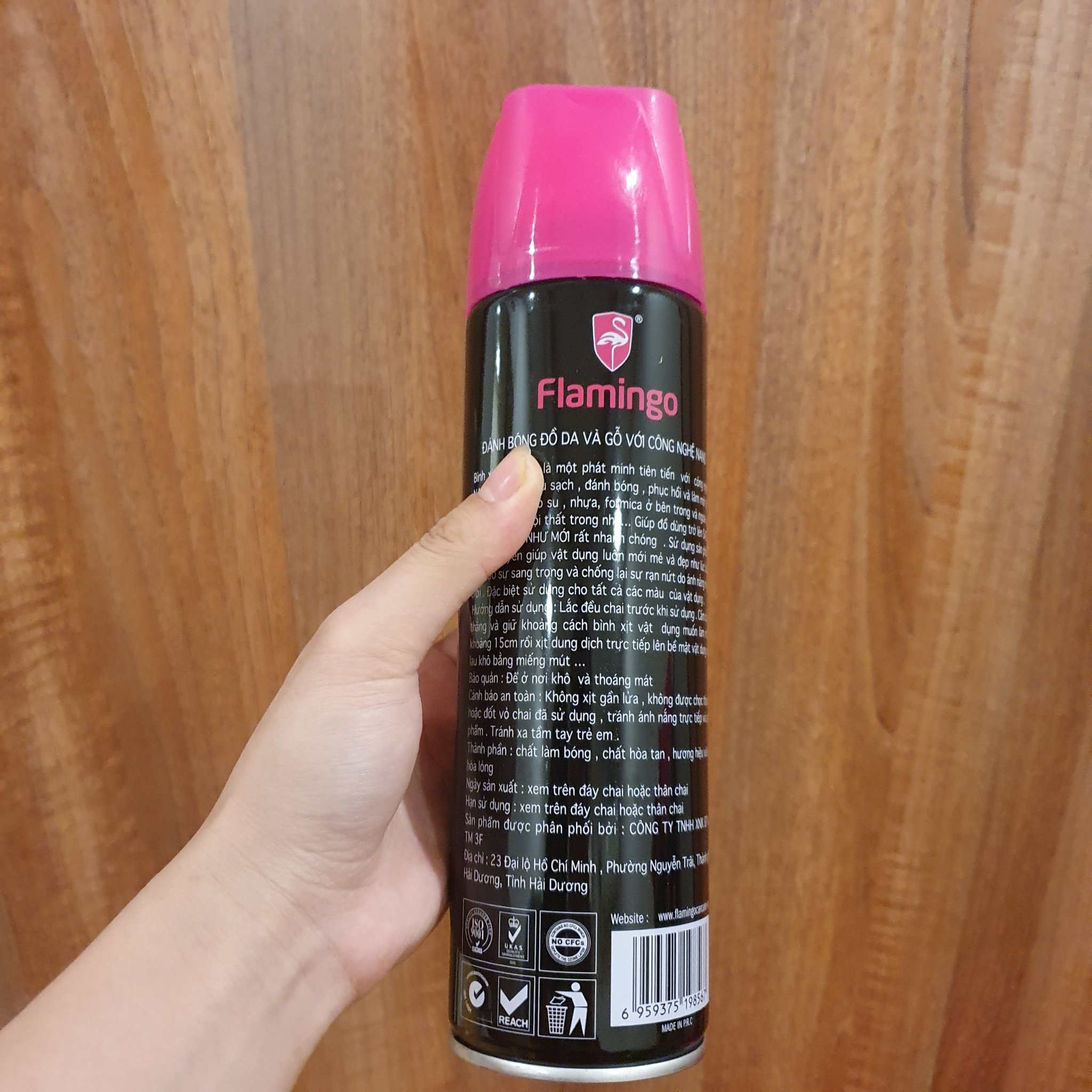 Bình Xịt Dưỡng Bóng Nội Thất - Đồ Da Ô Tô Mùi Cafe - Flamingo F096 500ml