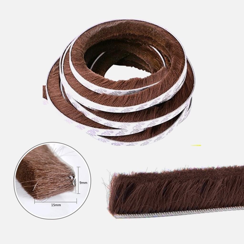 Gioăng lông dải sợi nỉ lông nheoRon Đế dán 9 mm lông cao 15mm dán chặn kín khe hở ngăn côn trùng