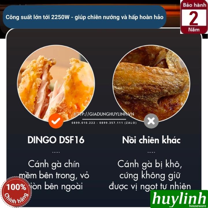 Nồi chiên - hấp hơi nước siêu nhiệt Dingo DSF16 - Dung tích 16 lít - 21 chức năng - - Hàng chính hãng