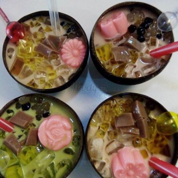 Ly gáo dừa đựng trà sữa sinh tố