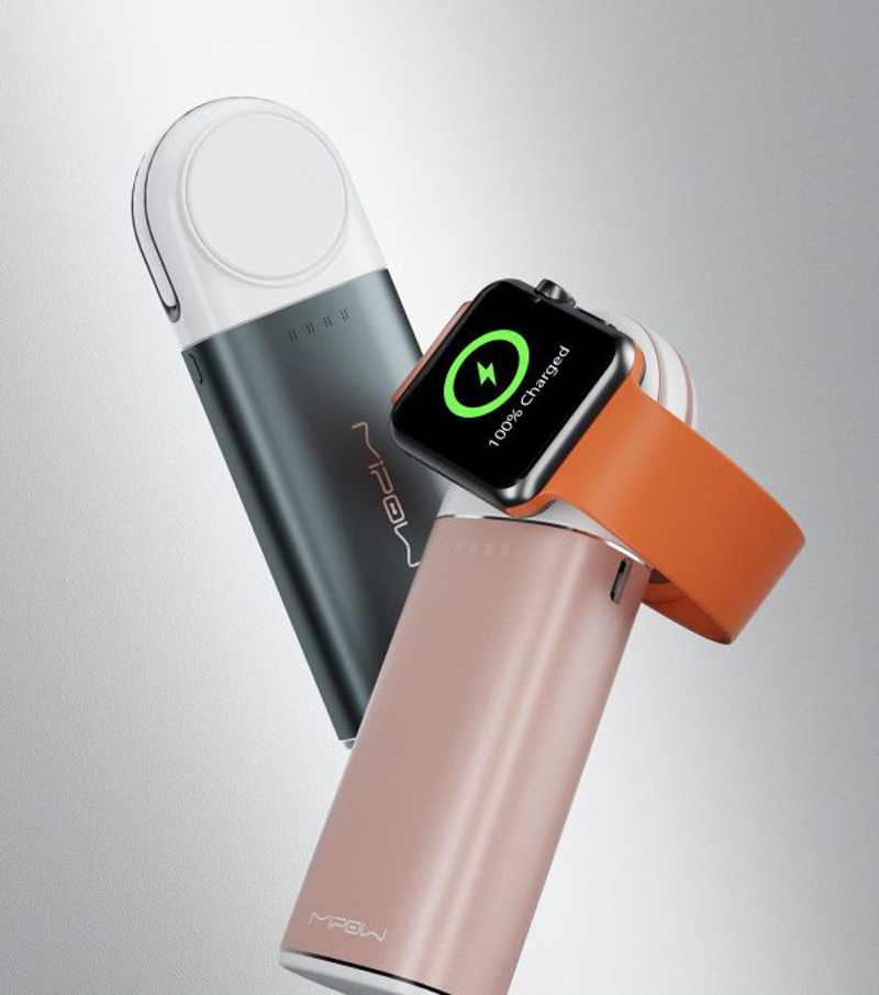 Sạc dự phòng không dây MIPOW dành cho Tube 5000MAH Apple Watch & iphone - Hàng chính hãng