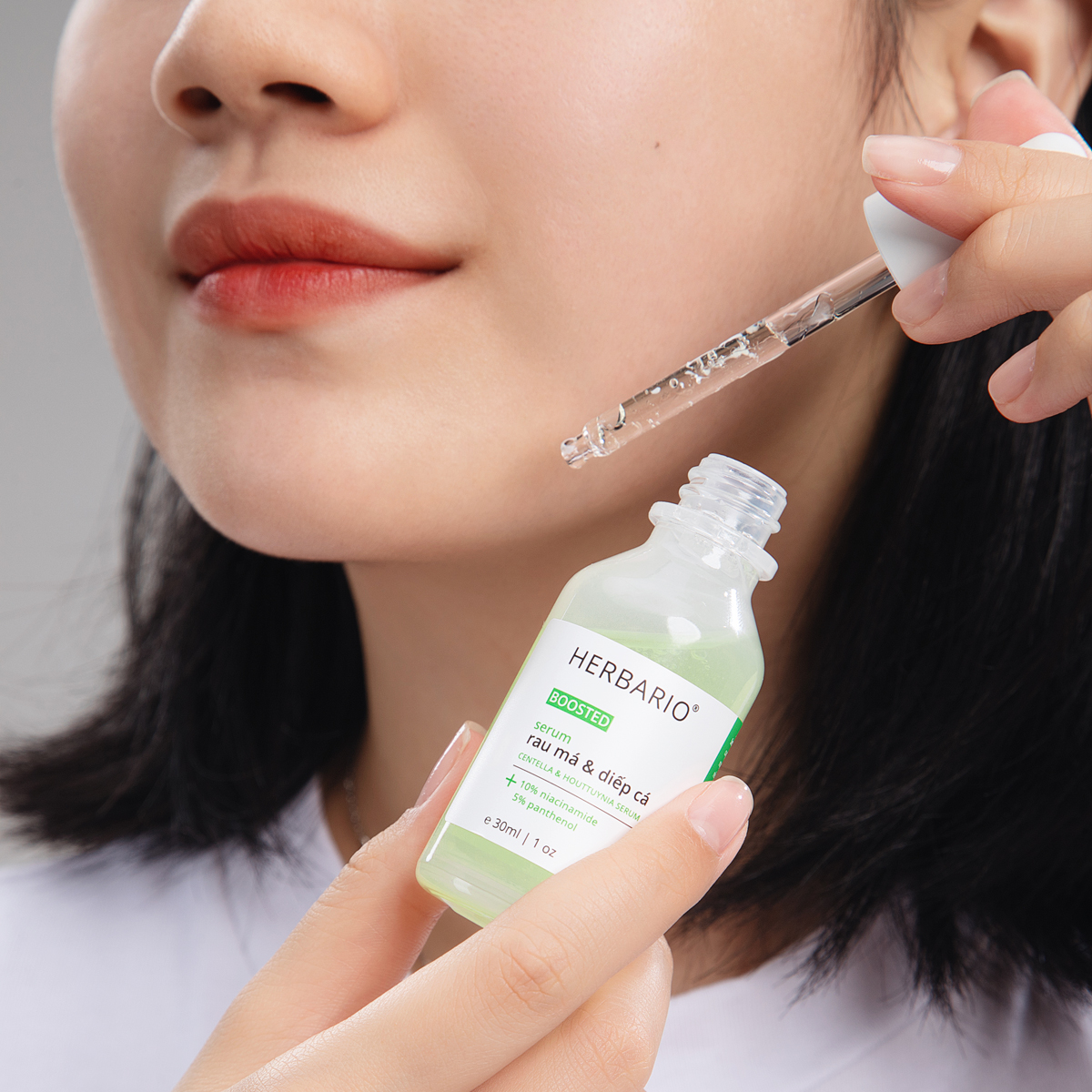 BOOSTED Serum Rau má & Diếp cá Herbario 30ml sạch mụn, thuần chay