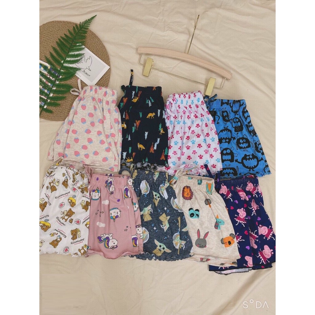 Quần short cotton Thái mặc ở nhà, tiện lợi cho nữ