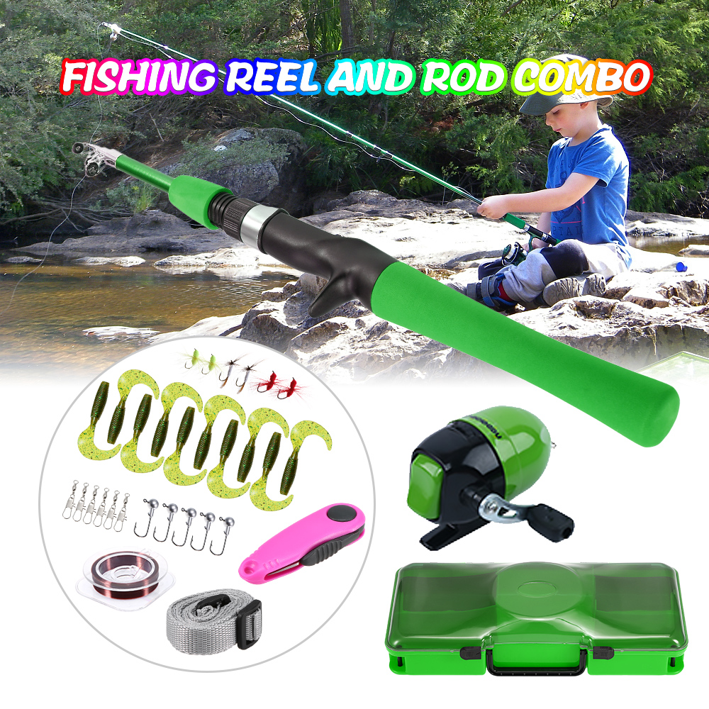 Combo cần câu và cuộn 1,2M cho trẻ em bằng nhựa chất lượng cao