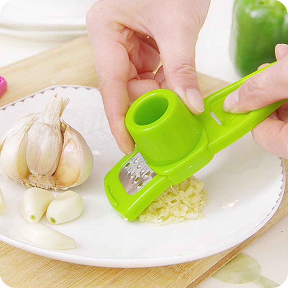 Multifunction Stainless Steel Pressing Garlic Slicer Cutter Shredder Kitchen Tool ABS+Stainless Steel