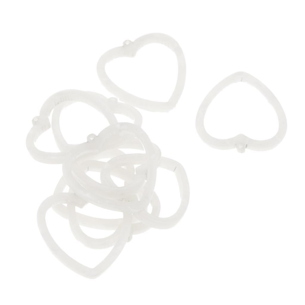 10pcs Acrylic Hollow Sweet Heart Charms Pendants For DIY Jewelry  Color #1